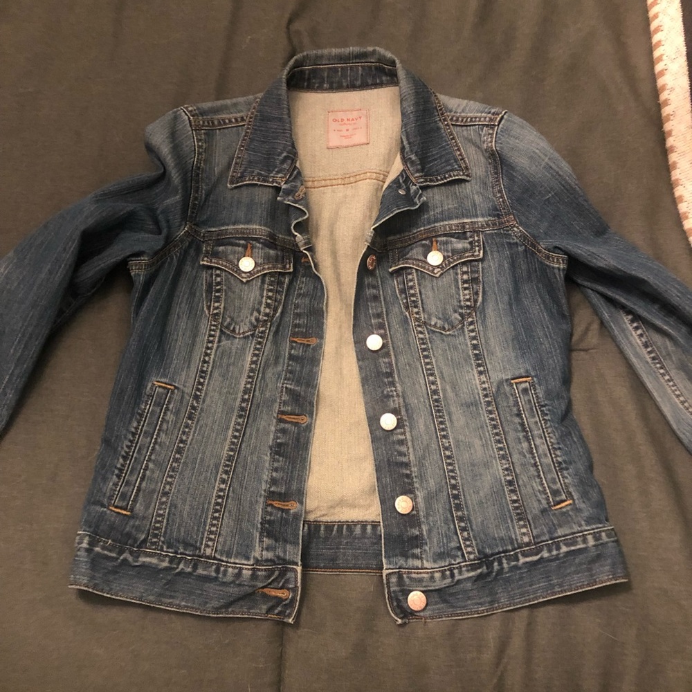 Old Navy dark wash Womens jean jacket